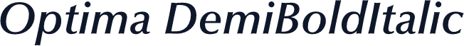 Optima DemiBoldItalic