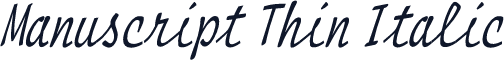 Manuscript Thin Italic
