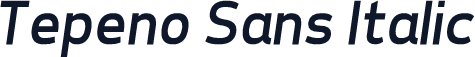 Tepeno Sans Italic