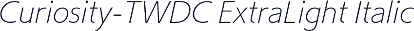 Curiosity-TWDC ExtraLight Italic