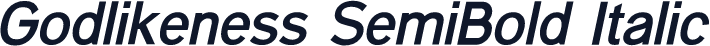 Godlikeness SemiBold Italic