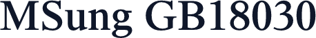 MSung GB18030