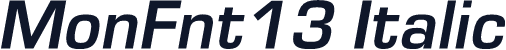 MonFnt13 Italic