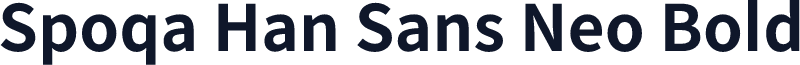 Spoqa Han Sans Neo Bold
