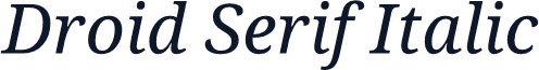 Droid Serif Italic
