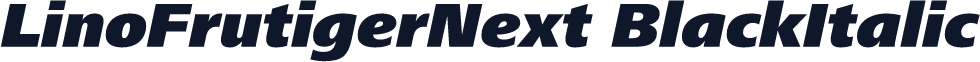 LinoFrutigerNext BlackItalic