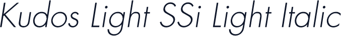 Kudos Light SSi Light Italic
