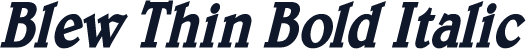 Blew Thin Bold Italic