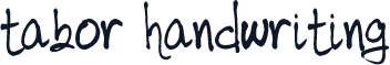 tabor handwriting
