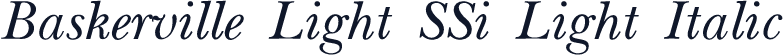 Baskerville Light SSi Light Italic