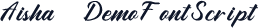 Aisha-Demo Font Script