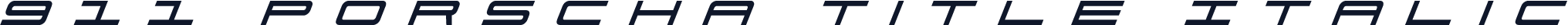 911 Porscha Title Italic