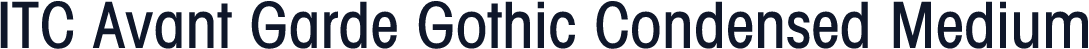 ITC Avant Garde Gothic Condensed Medium