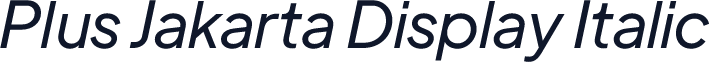 Plus Jakarta Display Italic