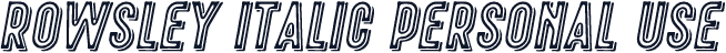 Rowsley Italic Personal Use