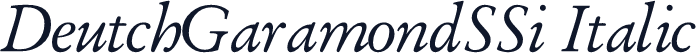 DeutchGaramondSSi Italic