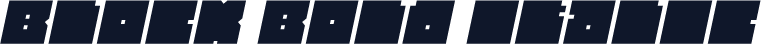 BLOCK Bold Italic