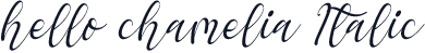 hello chamelia Italic