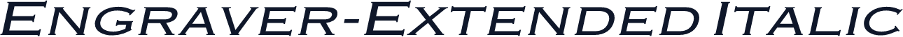 Engraver-Extended Italic