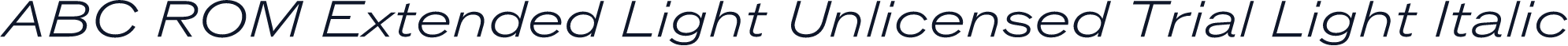 ABC ROM Extended Light Unlicensed Trial Light Italic