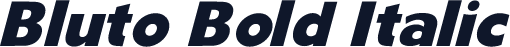 Bluto Bold Italic