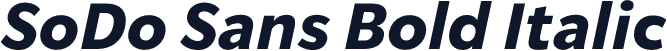 SoDo Sans Bold Italic