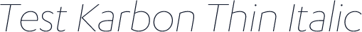 Test Karbon Thin Italic