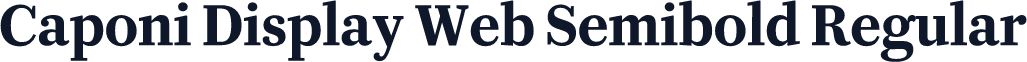 Caponi Display Web Semibold Regular