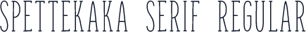 Spettekaka Serif Regular
