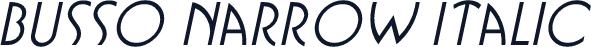 Busso Narrow Italic