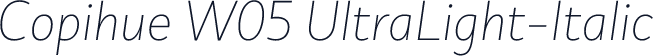 Copihue W05 UltraLight-Italic