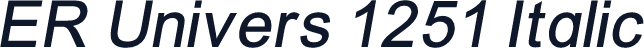 ER Univers 1251 Italic