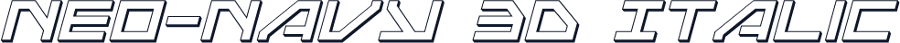 Neo-Navy 3D Italic