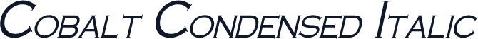 Cobalt Condensed Italic