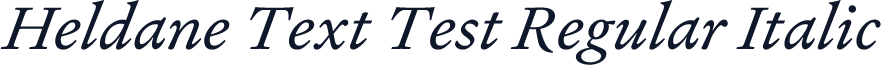 Heldane Text Test Regular Italic