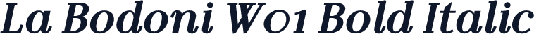 La Bodoni W01 Bold Italic