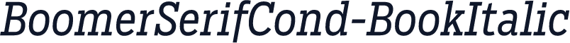 BoomerSerifCond-BookItalic