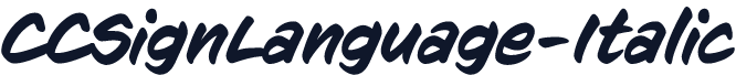 CCSignLanguage-Italic