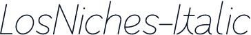LosNiches-Italic