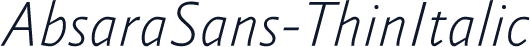 AbsaraSans-ThinItalic