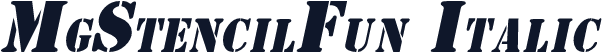 MgStencilFun Italic