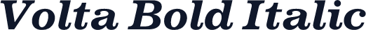 Volta Bold Italic