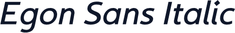 Egon Sans Italic