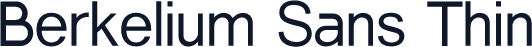 Berkelium Sans Thin