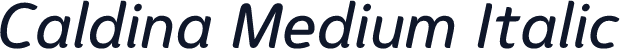 Caldina Medium Italic