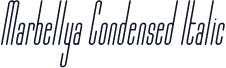 Marbellya Condensed Italic