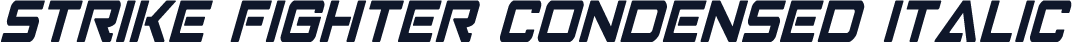 Strike Fighter Condensed Italic