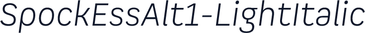 SpockEssAlt1-LightItalic