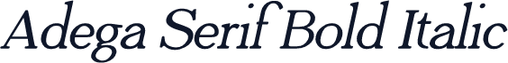 Adega Serif Bold Italic