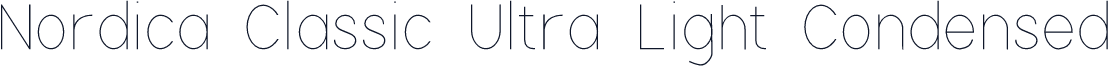 Nordica Classic Ultra Light Condensed